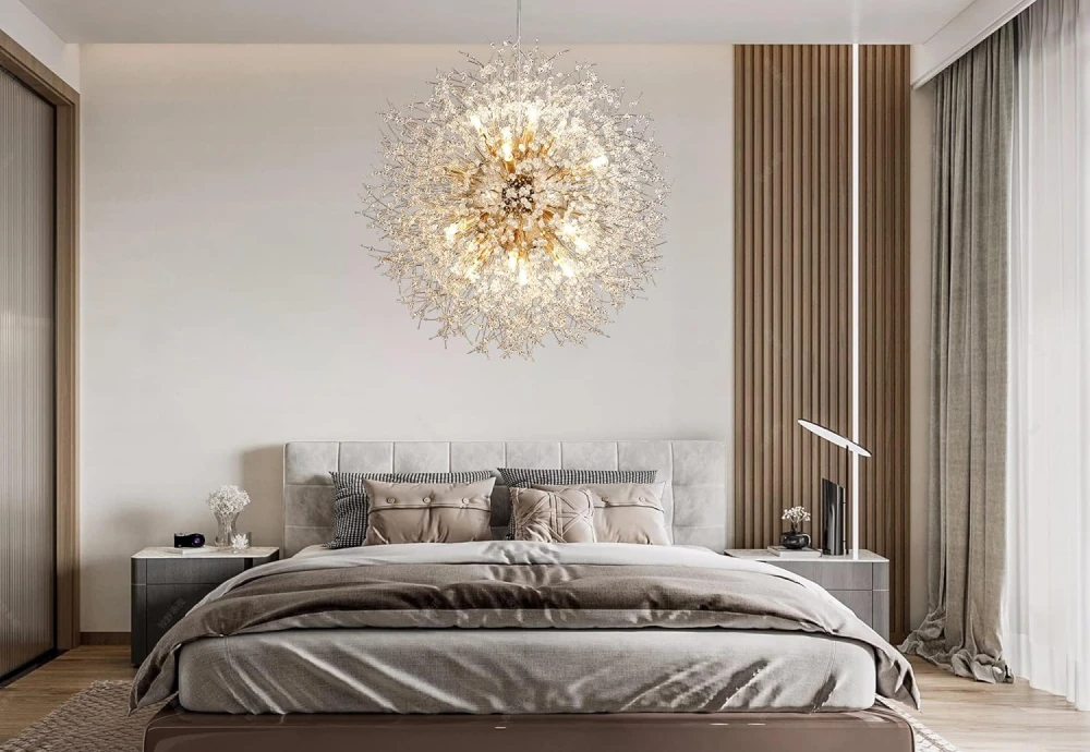 bedroom crystal chandelier